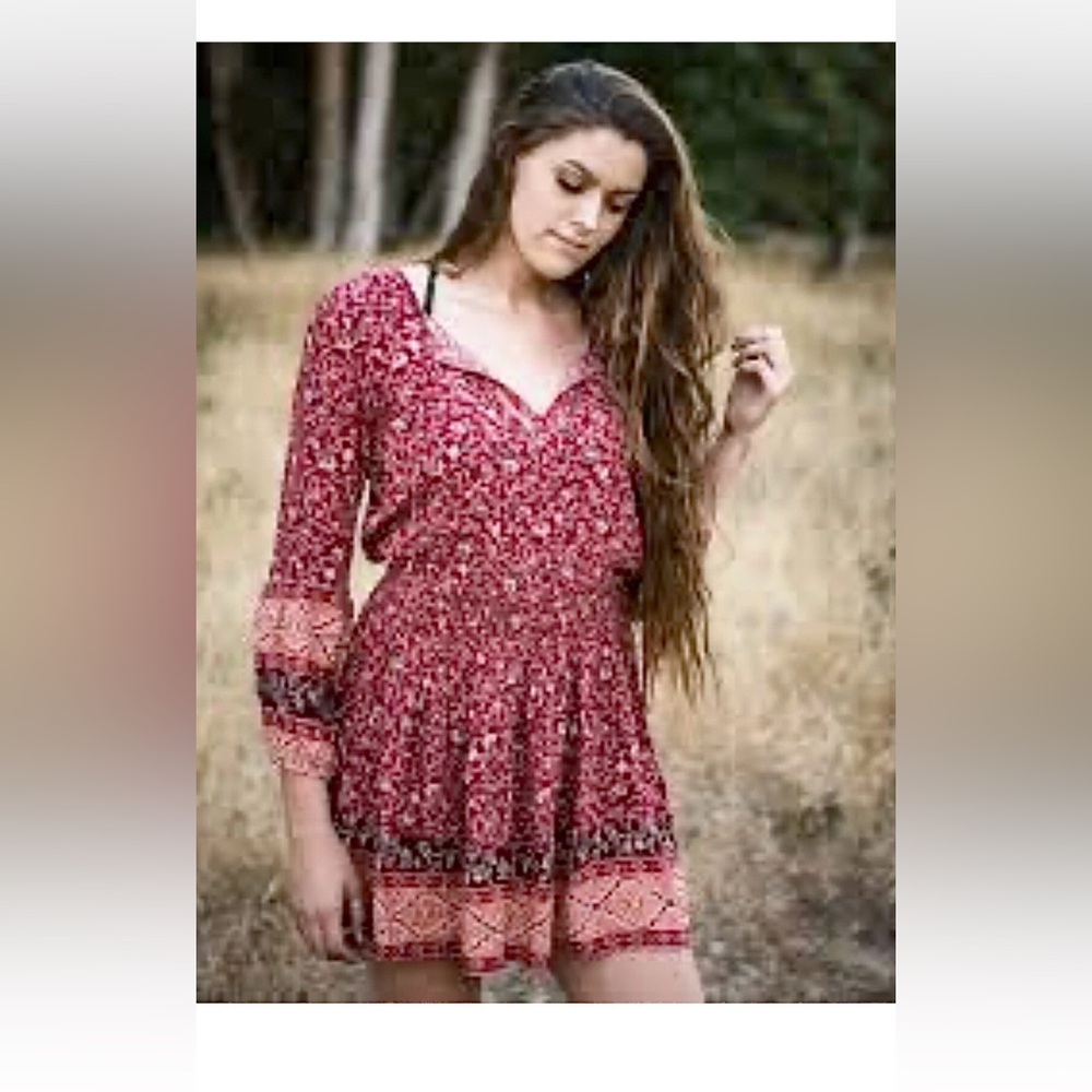 American Eagle Red Long Sleeve Dress *GREAT USED CONDITION* - Picture 2 of 11